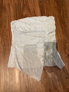 Kimchi Blue Light Blue Eyelet Sleeveless Top